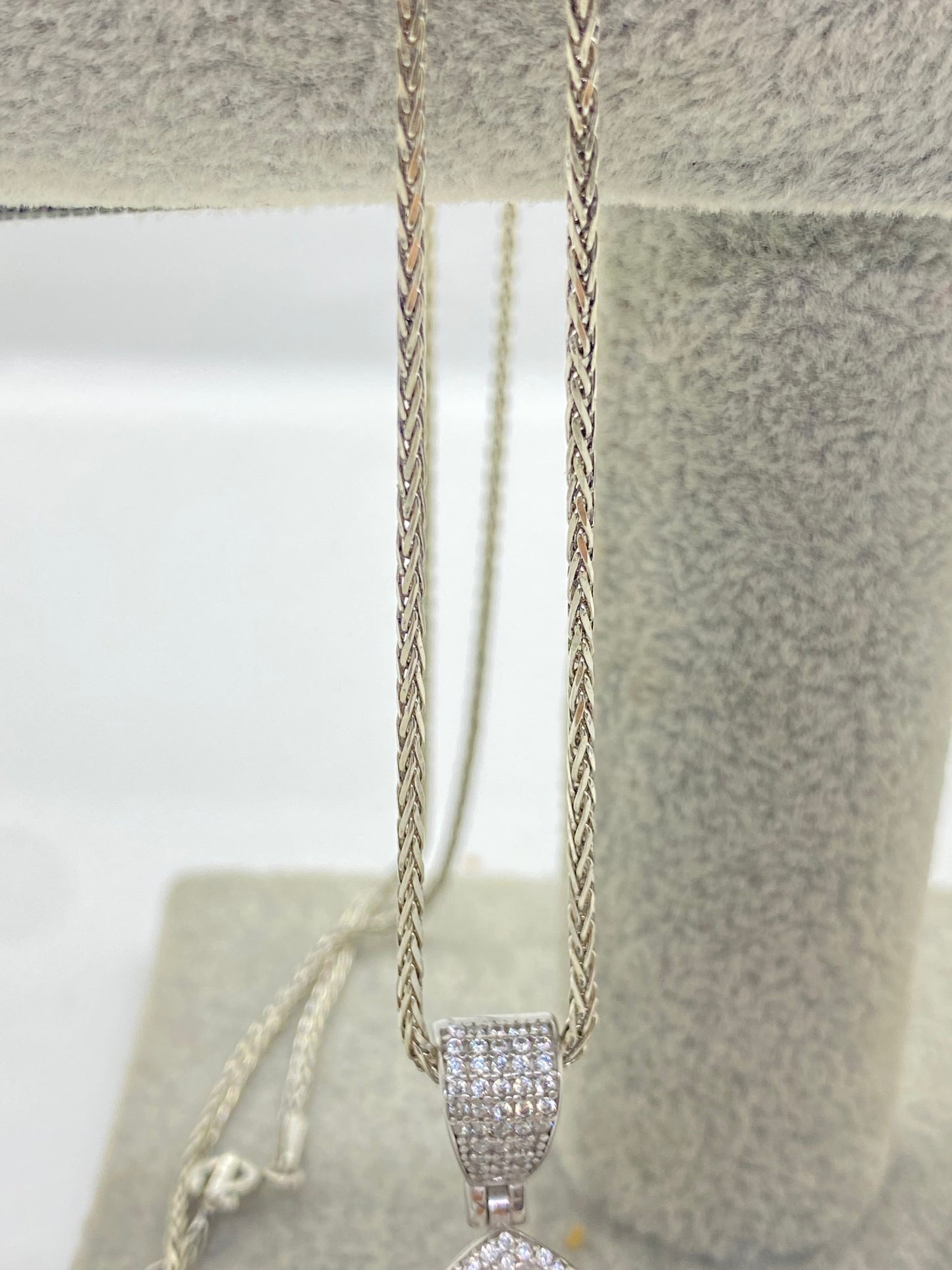 Set Lanț și Pandantiv White Diamond din Argint 925