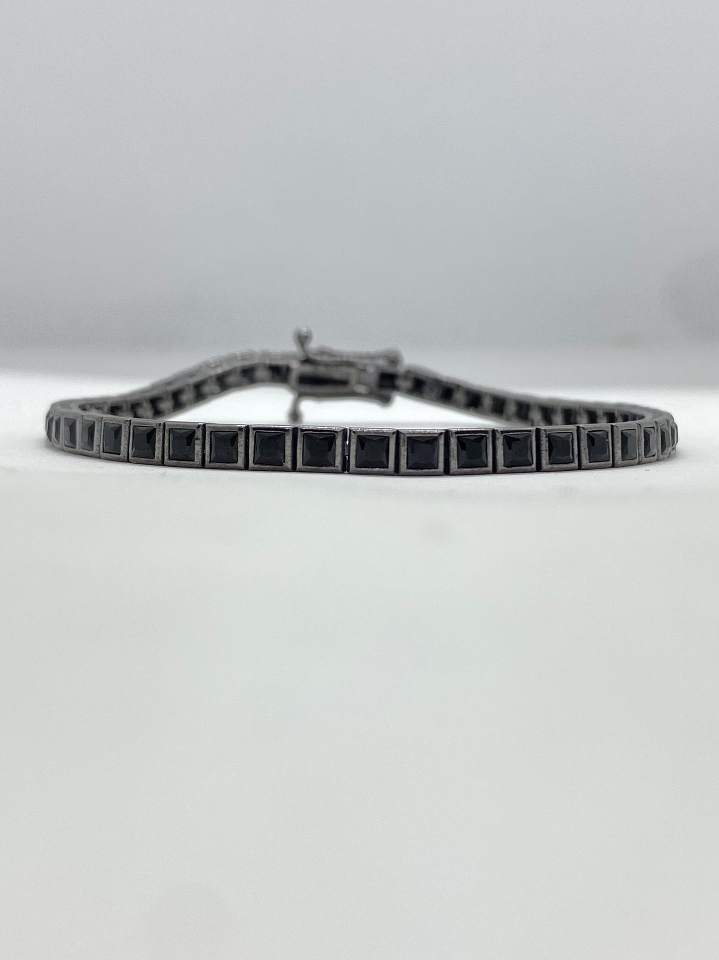 Brățară Tennis Square Black din Argint 925