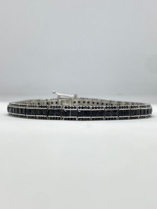 Brățară Tennis Square Black 0,5 CM din Argint 925