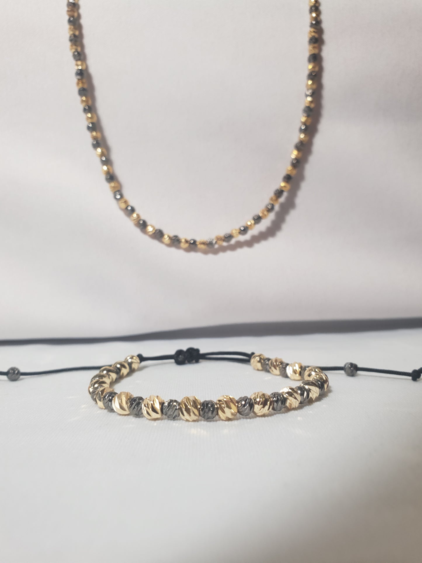 Set Lant si Bratara Dama Golden Glow Grey
