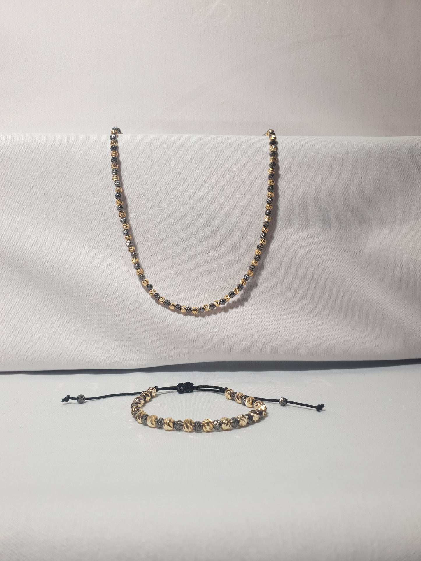 Set Lant si Bratara Dama Golden Glow Grey