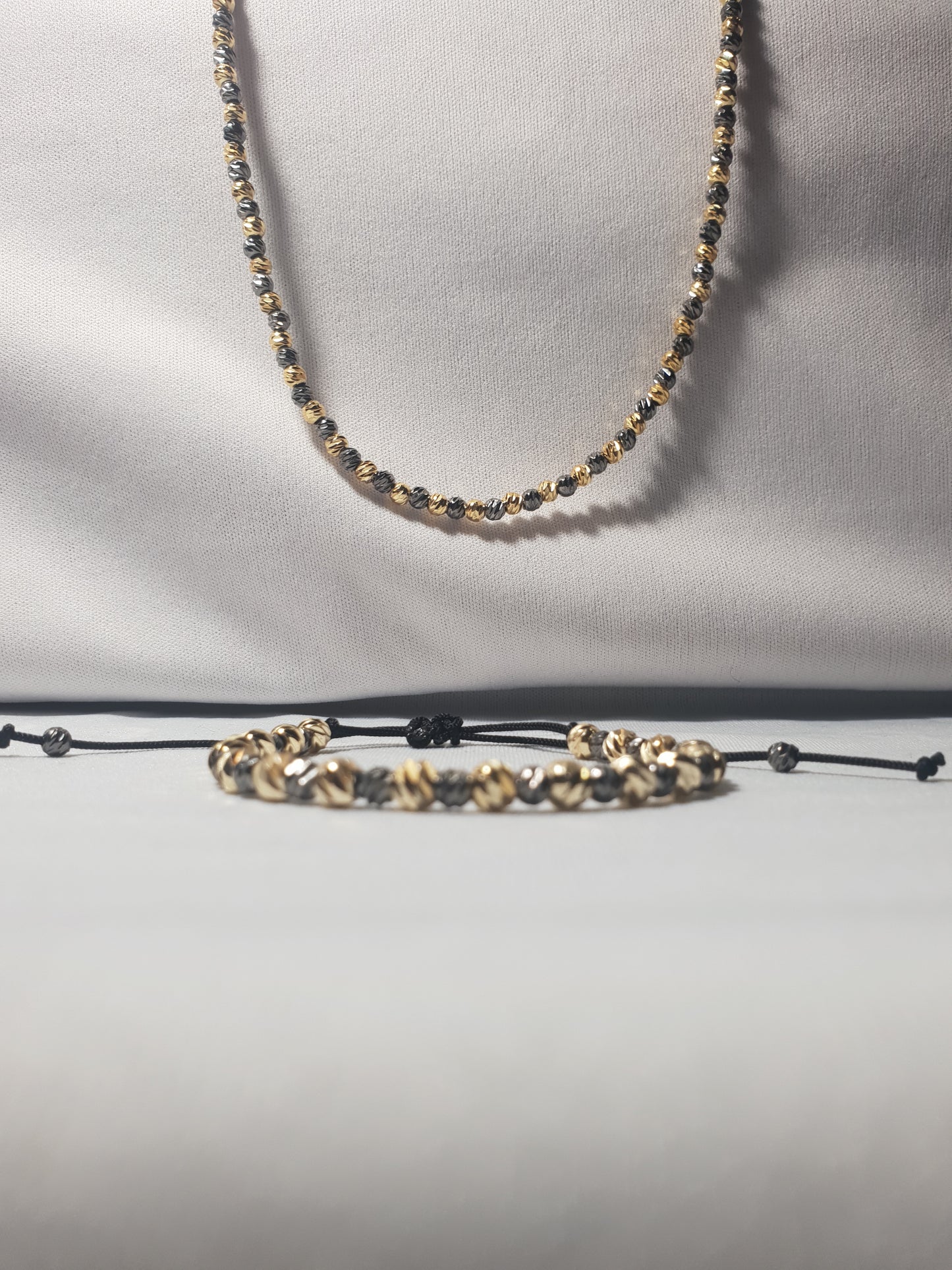Set Lant si Bratara Dama Golden Glow Grey