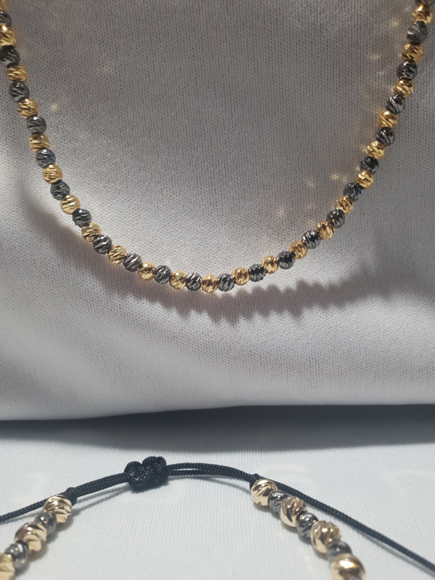 Set Lant si Bratara Dama Golden Glow Grey