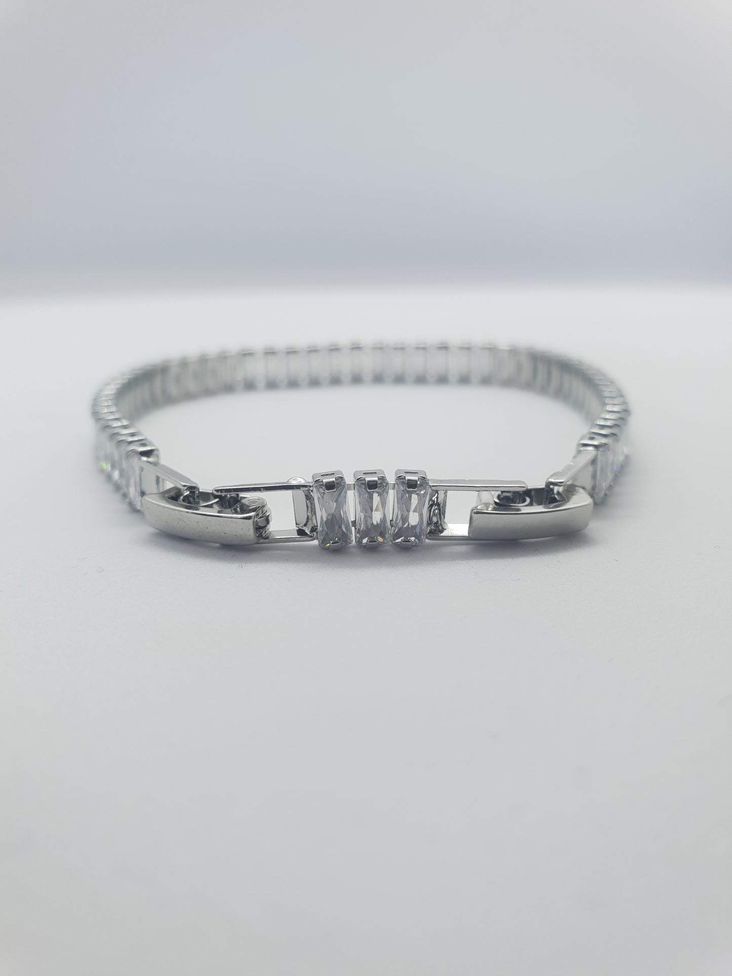 Bratara Tennis Silver Aurora Shine
