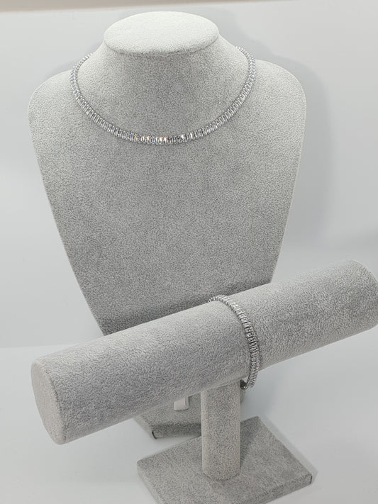 Set  Tennis Silver Aurora Shine