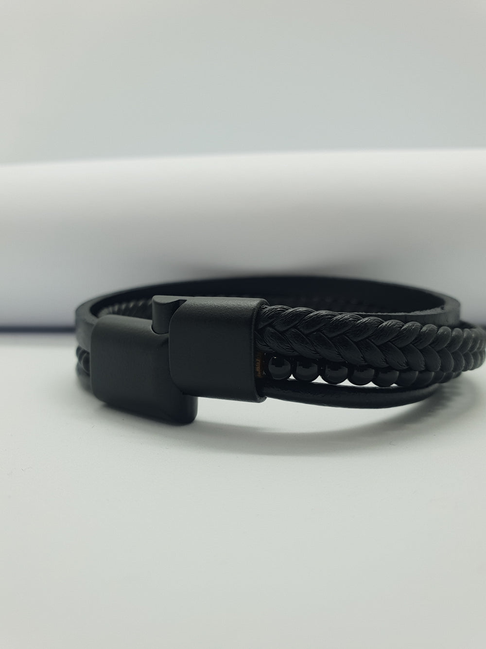 Brățară Bărbați Naxos din Piele și Inox - 4