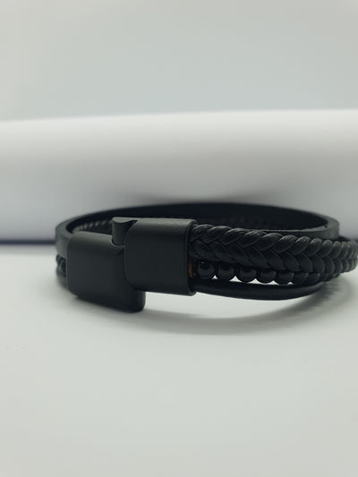 Brățară Bărbați Naxos din Piele și Inox - 4