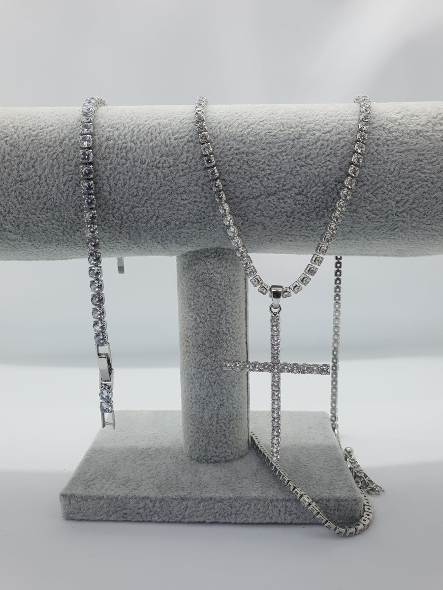 Set Tennis Silver Cross  Unisex din Argint 925 TotalModa