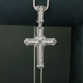 Pandantiv Cruce din Argint 925 Ombre Diamond cu Zirconiu, 7 cm