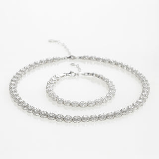 Set Bijuterii Damă din Argint 925 Angelic (Colier, Brățară, Cercei) cu Zirconiu