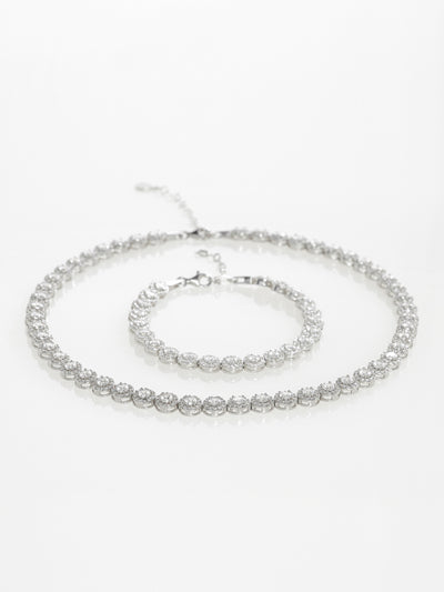 Set Bijuterii Damă din Argint 925 Angelic (Colier, Brățară, Cercei) cu Zirconiu - 1