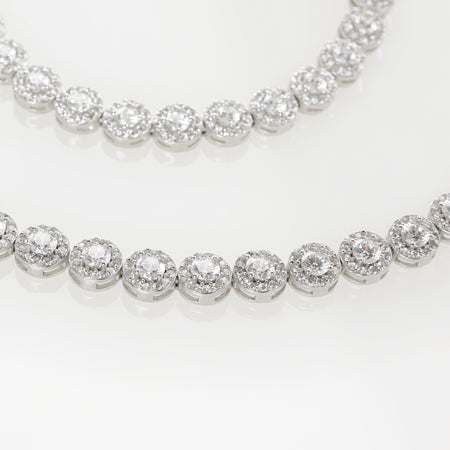 Set Bijuterii Damă din Argint 925 Angelic (Colier, Brățară, Cercei) cu Zirconiu