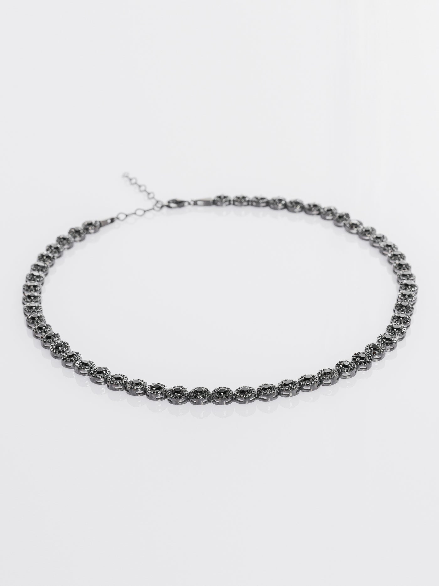 Set Bijuterii Damă din Argint 925 Angelic Black cu Zirconiu Negru (Colier, Brățară, Cercei) - poza 4
