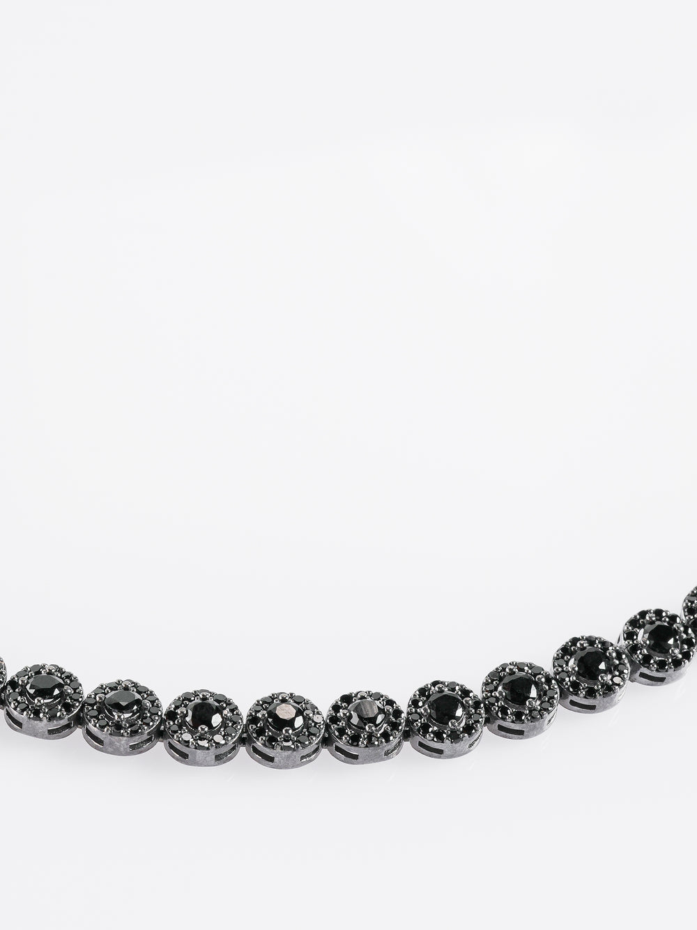 Set Bijuterii Damă din Argint 925 Angelic Black cu Zirconiu Negru (Colier, Brățară, Cercei) - 3