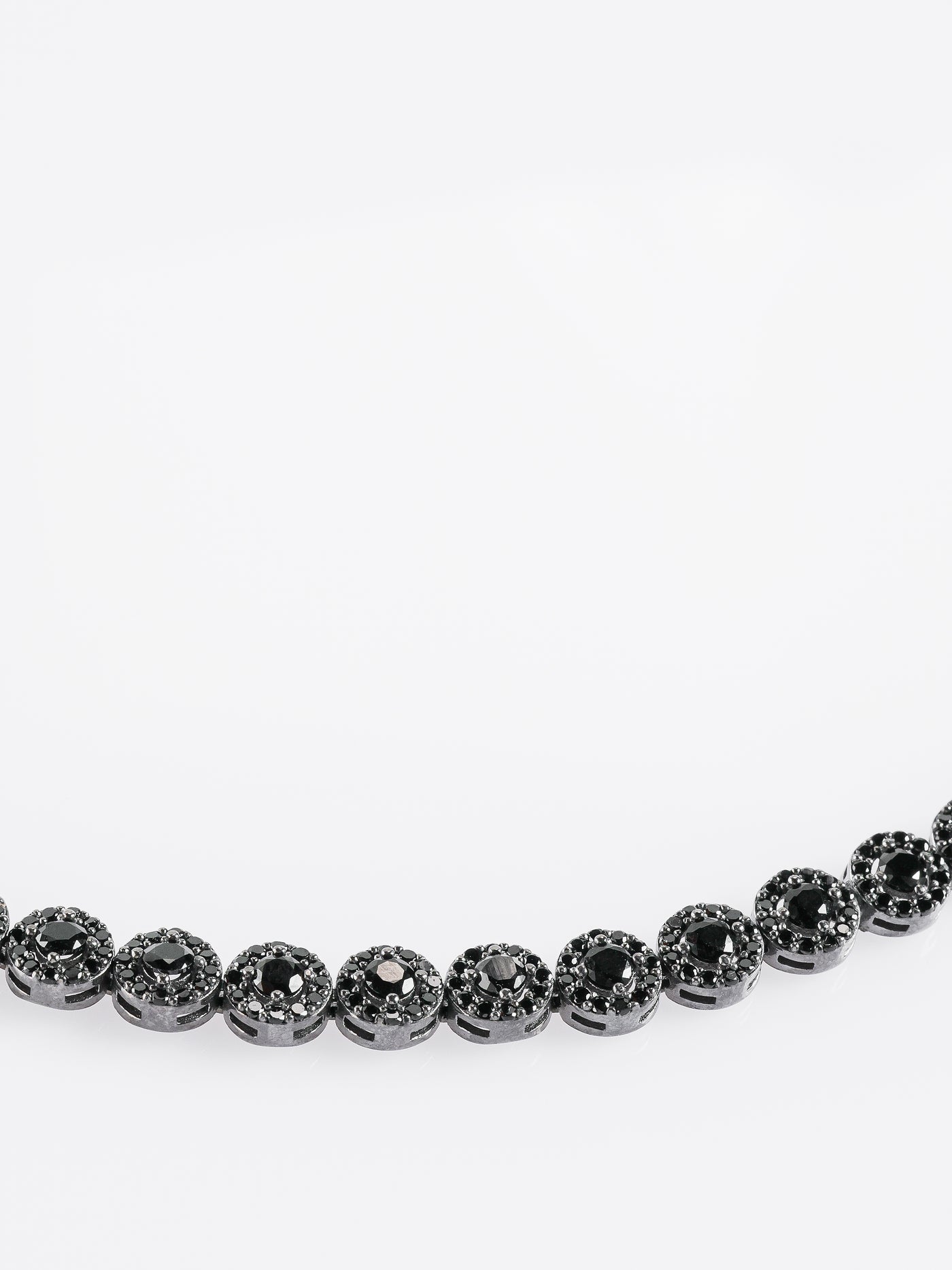 Set Bijuterii Damă din Argint 925 Angelic Black cu Zirconiu Negru (Colier, Brățară, Cercei) - poza 3