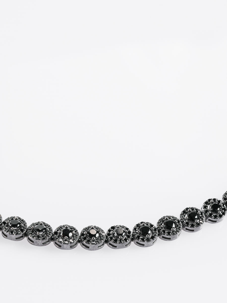Vedere secundară Set Bijuterii Damă din Argint 925 Angelic Black cu Zirconiu Negru (Colier, Brățară, Cercei) stil Jewelry Sets