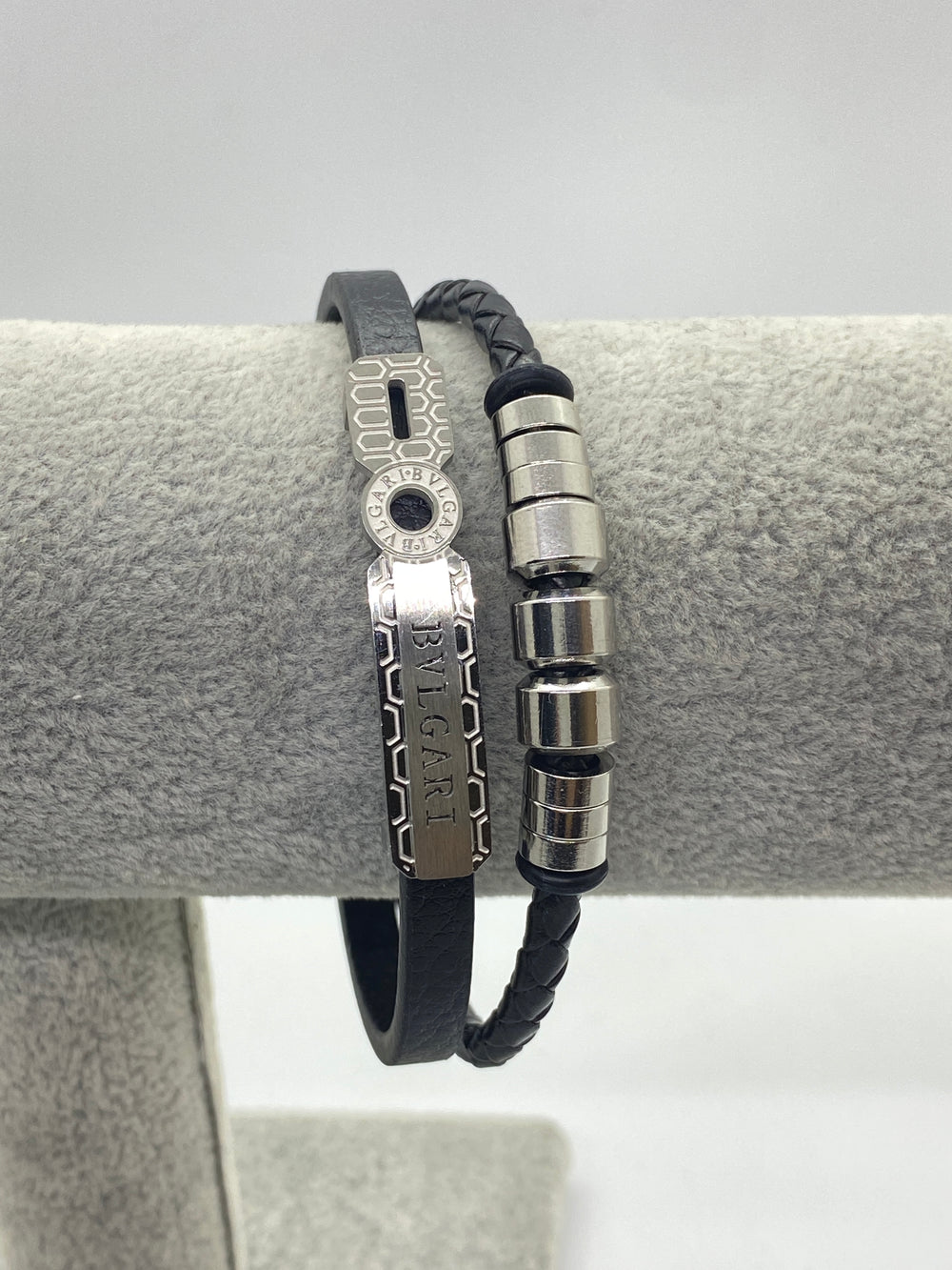 Double Leather Bracelet" - 2