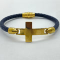 "Leather Bracelet Cross