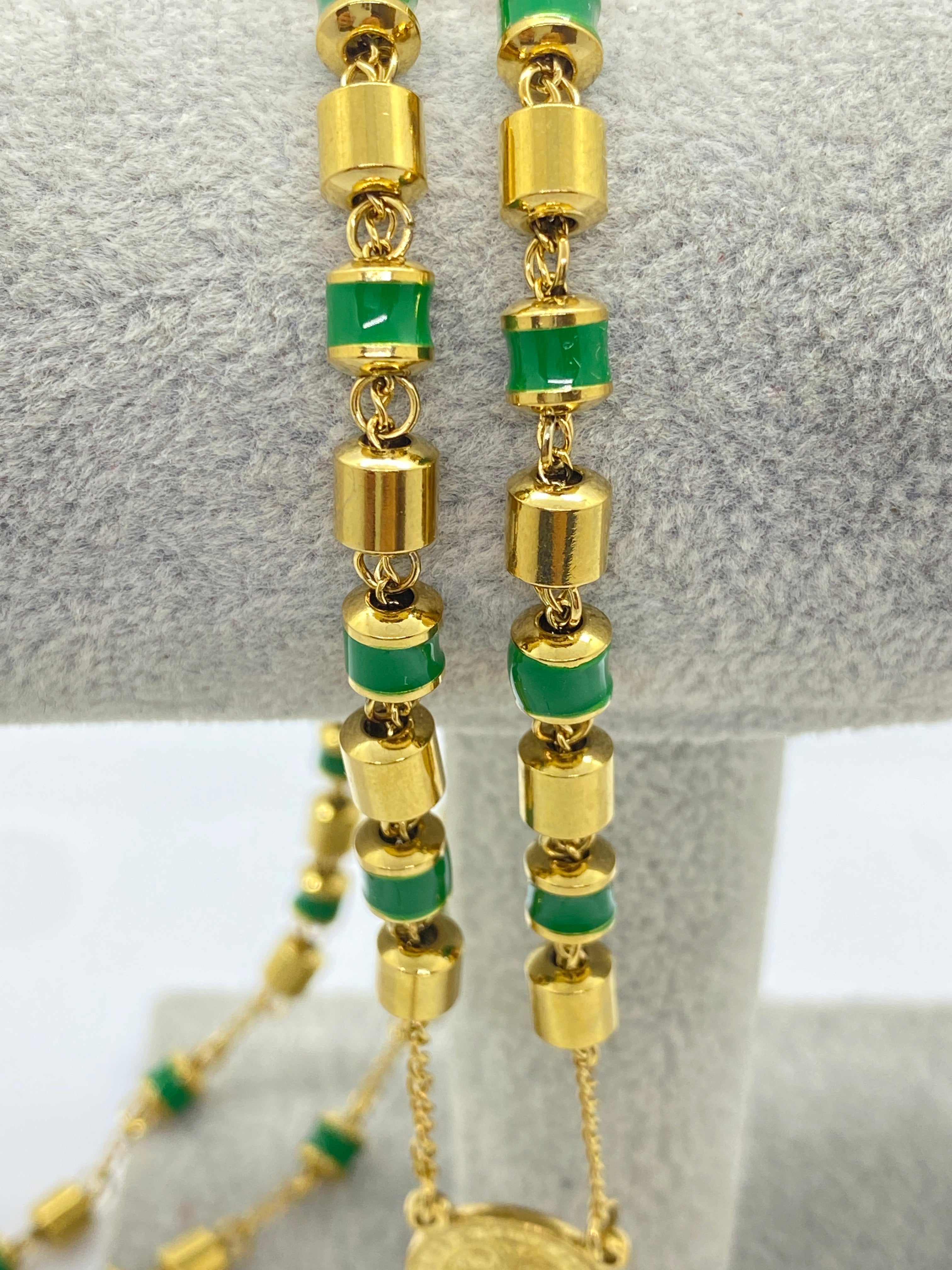 Model Colier tip Rozariu din Inox Placat cu Aur 18K cu Cristale Zirconia colecția TotalModa