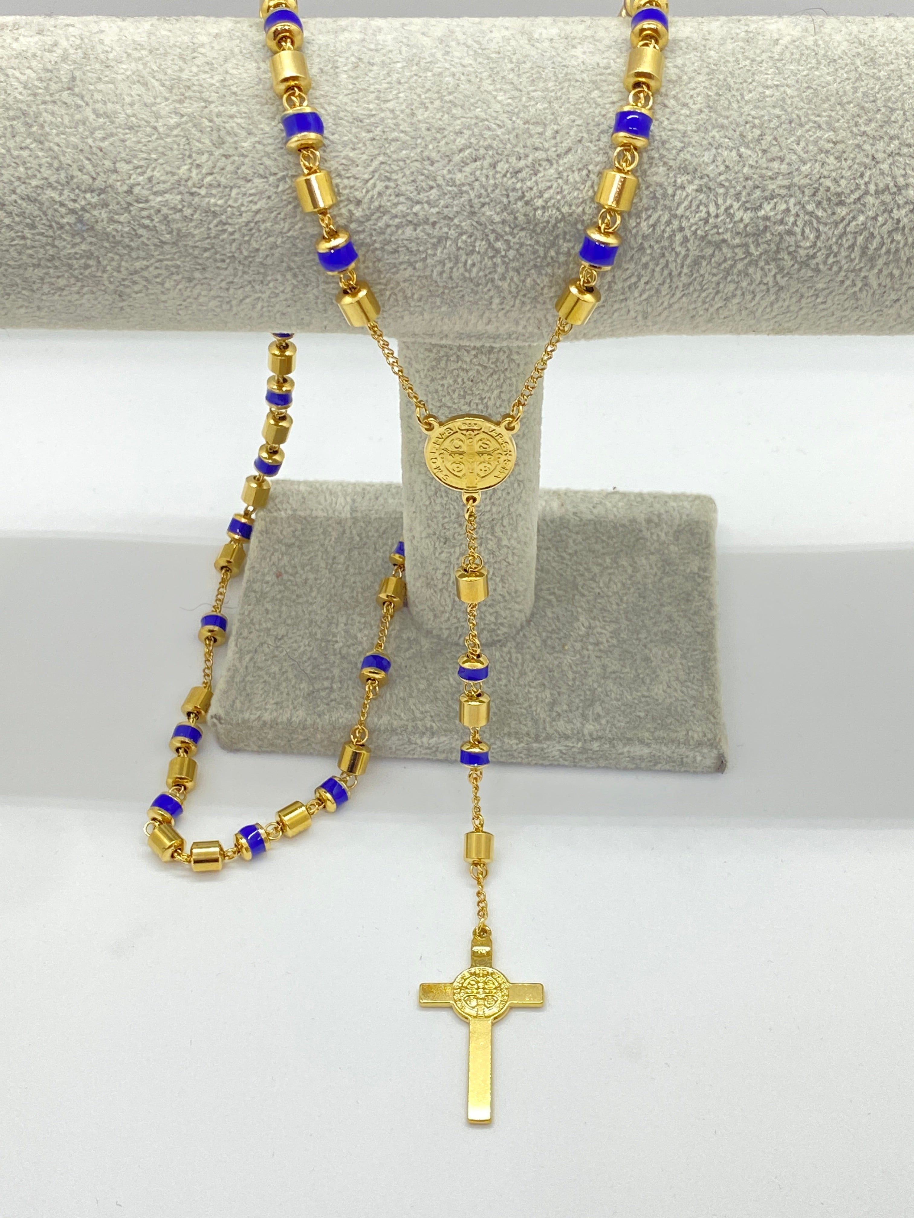 Model Colier tip Rozariu din Inox Placat cu Aur 18K cu Cristale Zirconia colecția TotalModa