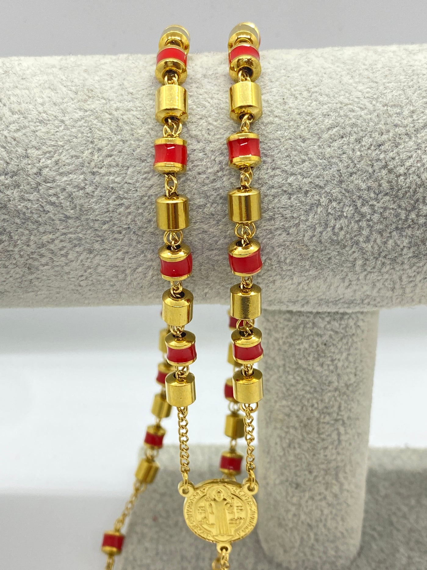 Colier tip Rozariu din Inox Placat cu Aur 18K cu Cristale Zirconia - poza 20