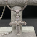 Pandantiv Cruce din Argint 925 White Diamond cu Zirconiu, 6 cm