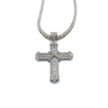 Set Bărbați White Divine: Lanț Tennis și Pandantiv Cruce din Argint 925 cu Zirconiu