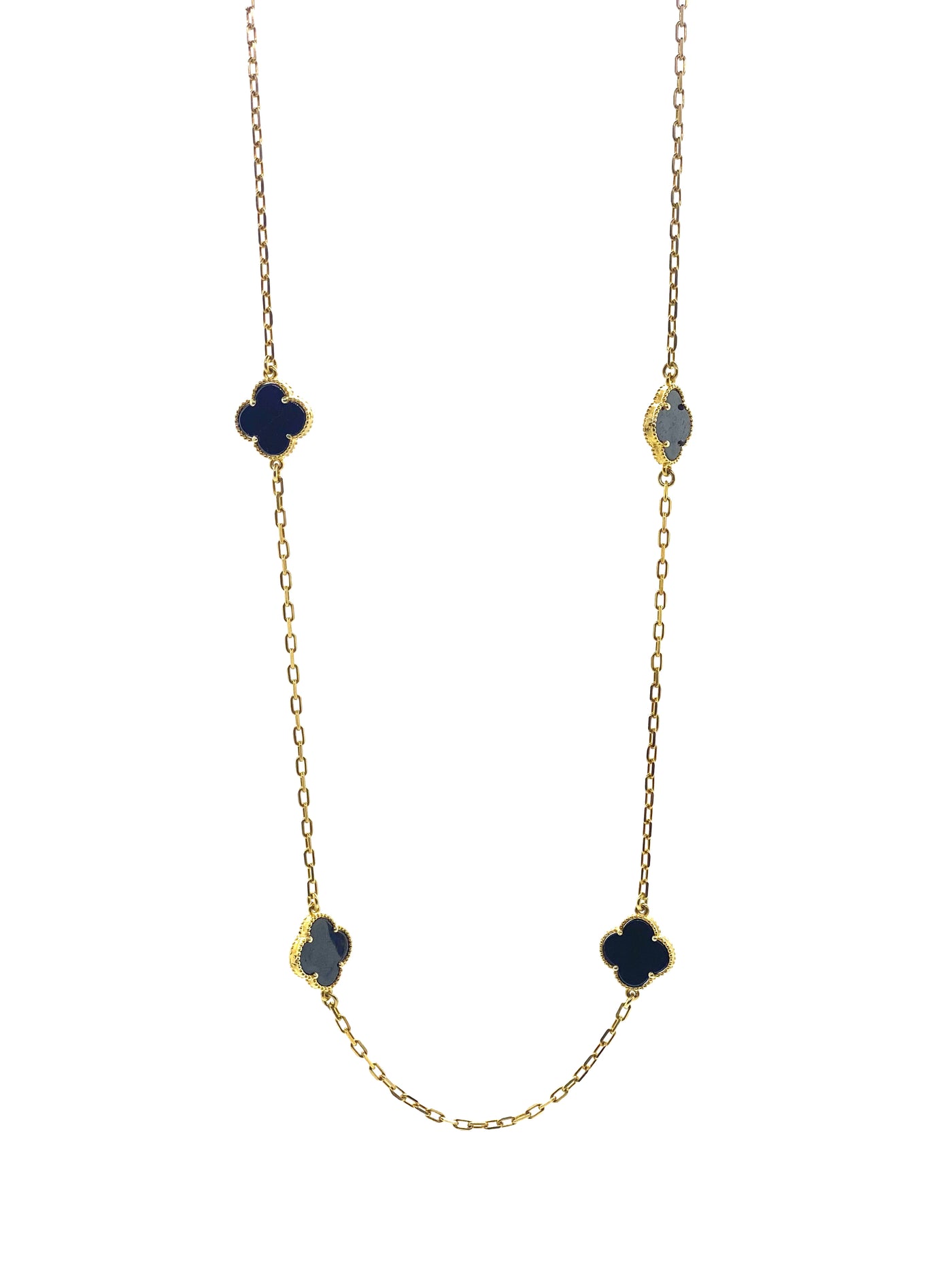 Colier Lucky Charm Gold Black - poza 1