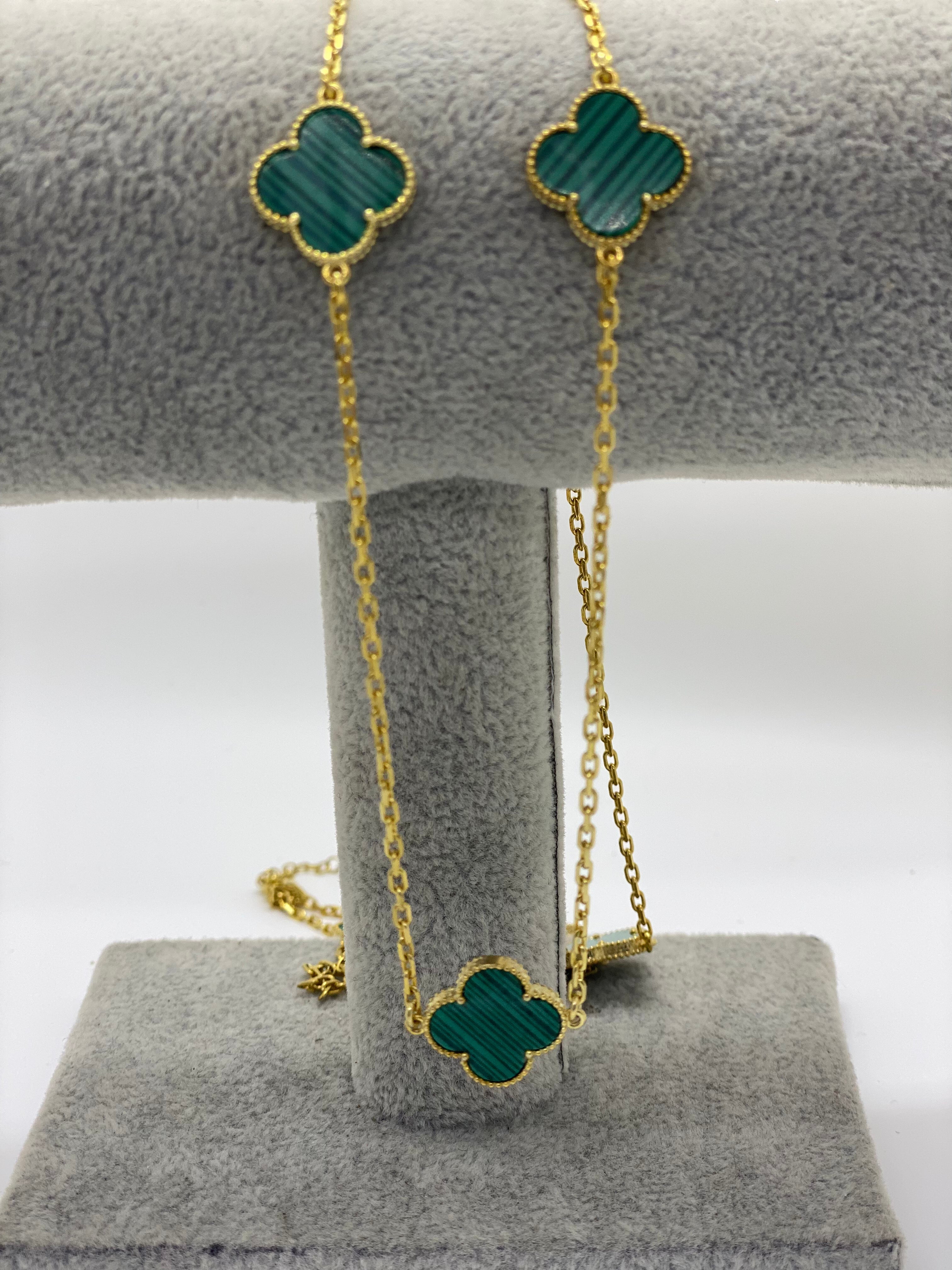 Detalii finisaj Colier Lucky Charm Green din Argint 925