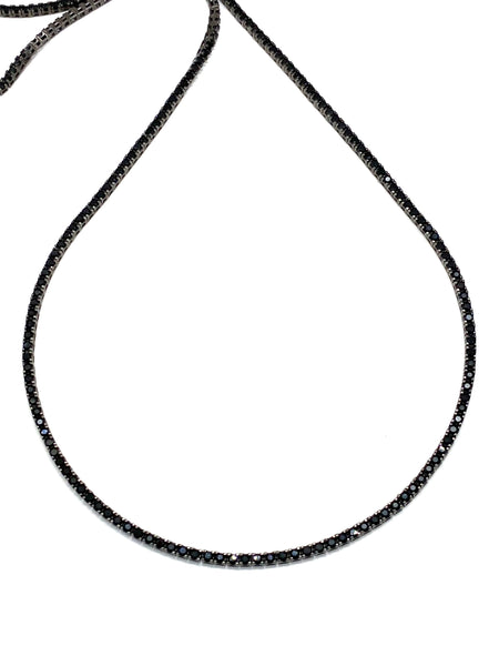 Colier Tennis 3 MM Black din Argint 925 TotalModa