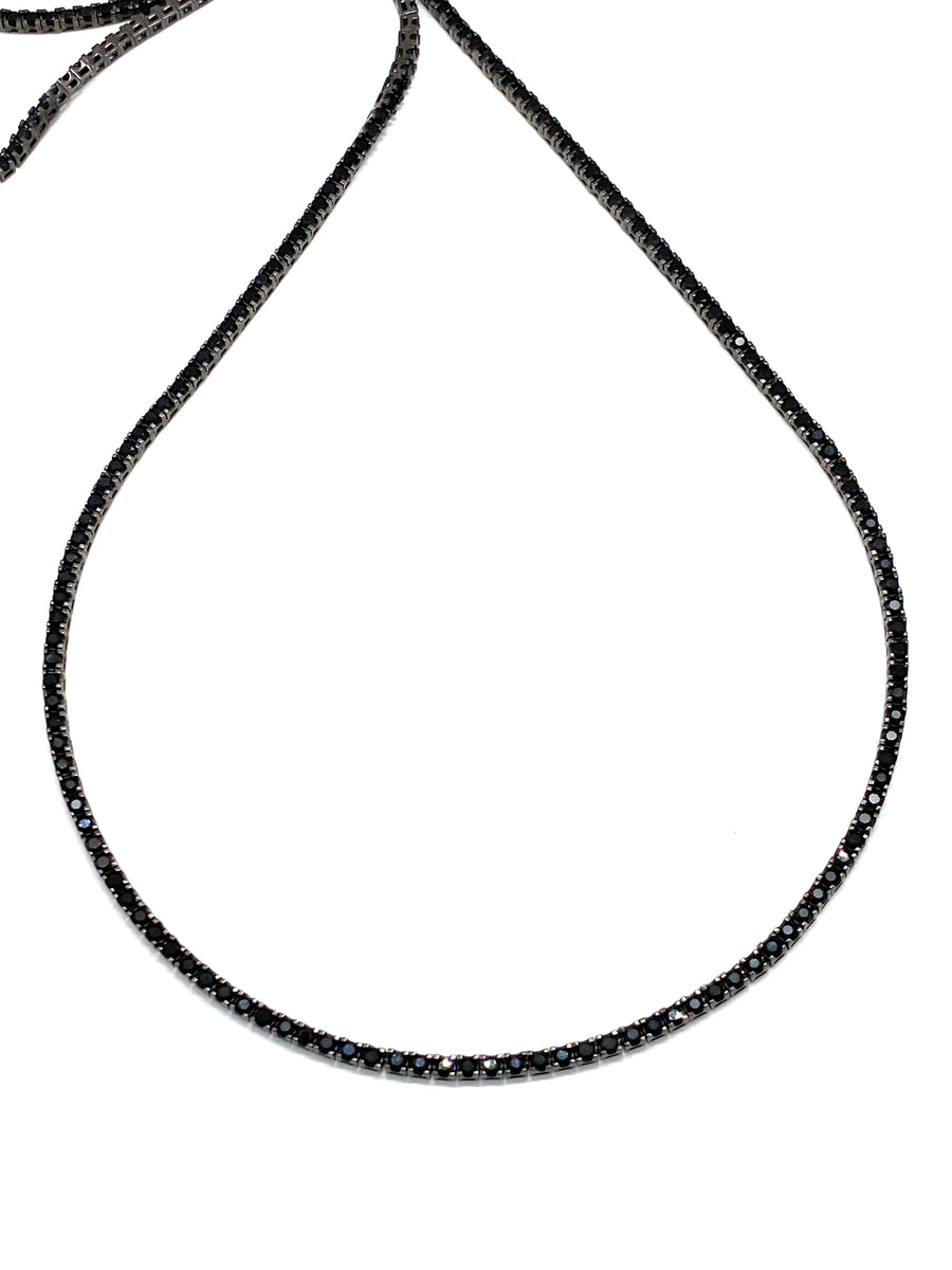 Colier Tennis 3 MM Black din Argint 925 TotalModa