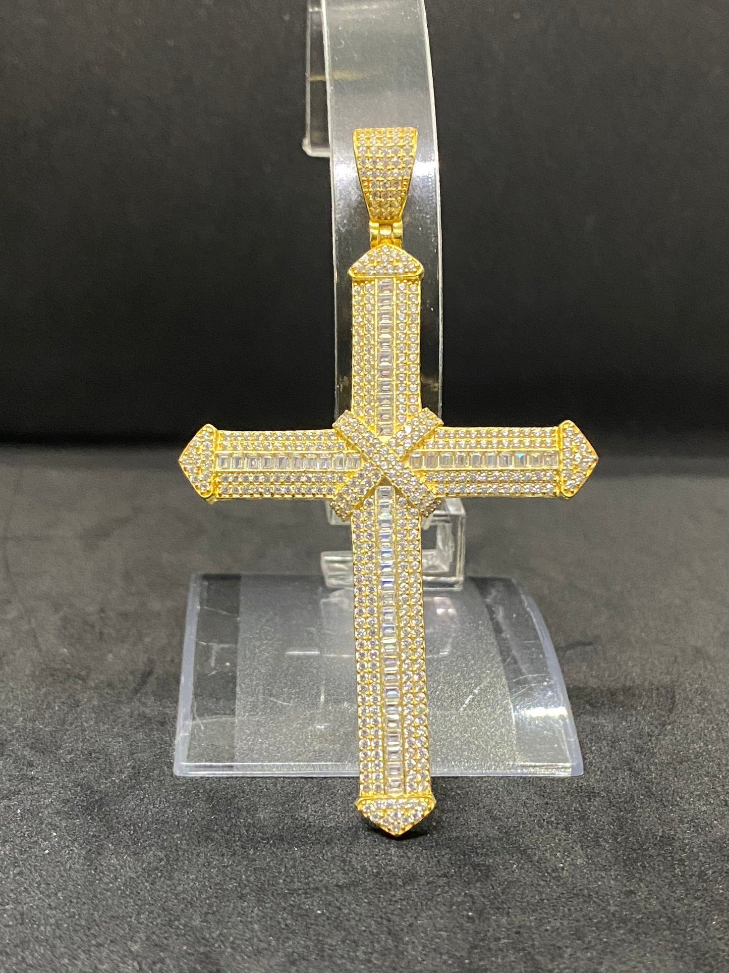 Pandantiv Solena Aurit din Argint 925 cu Zirconiu – 8 cm