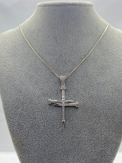 Set Bărbați: Lanț și Pandantiv Cruce din Argint 925 Ferros, Design Cui - 3