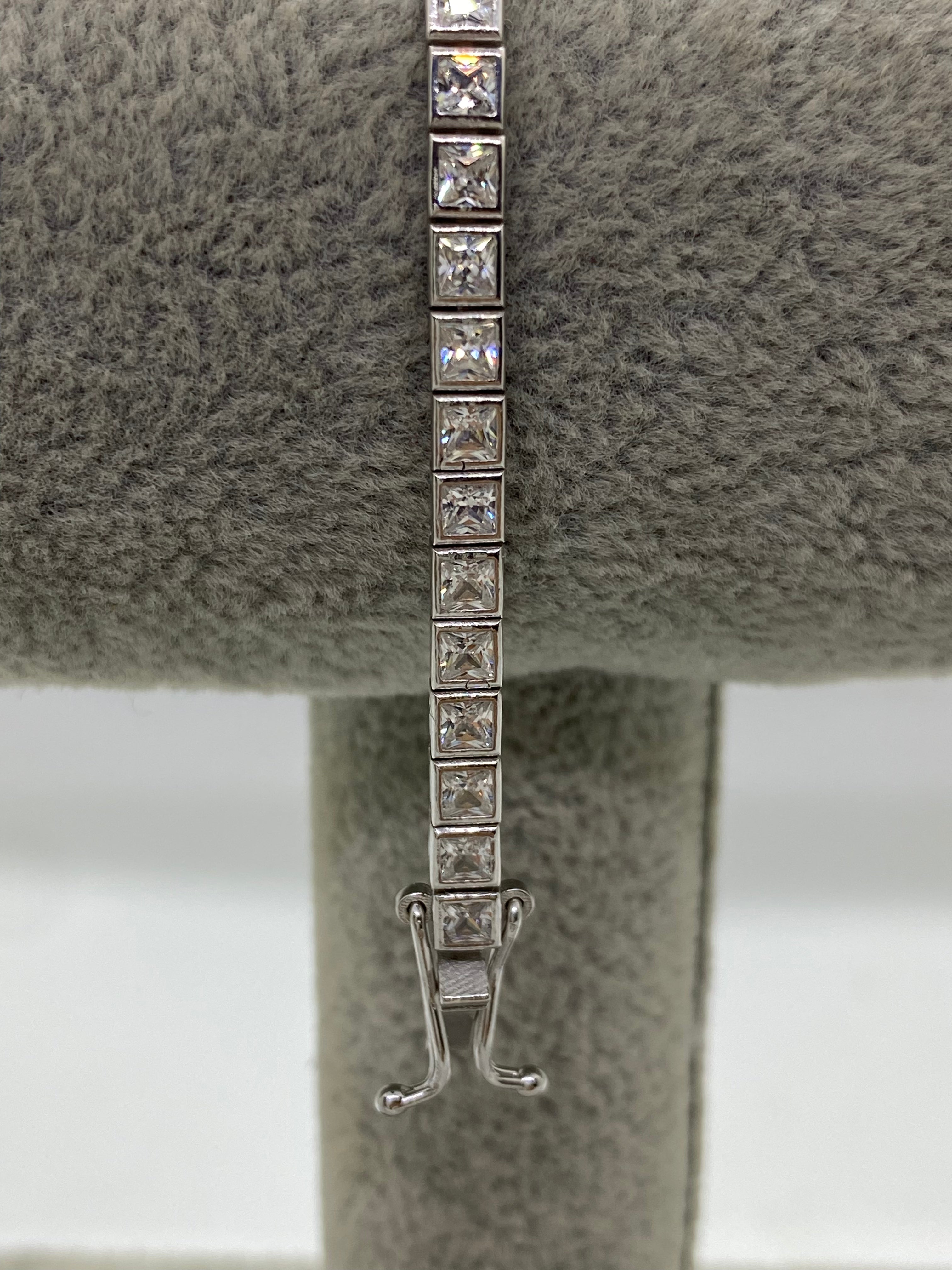 Vedere secundară Brățară Tennis Square din Argint 925 stil Bracelets