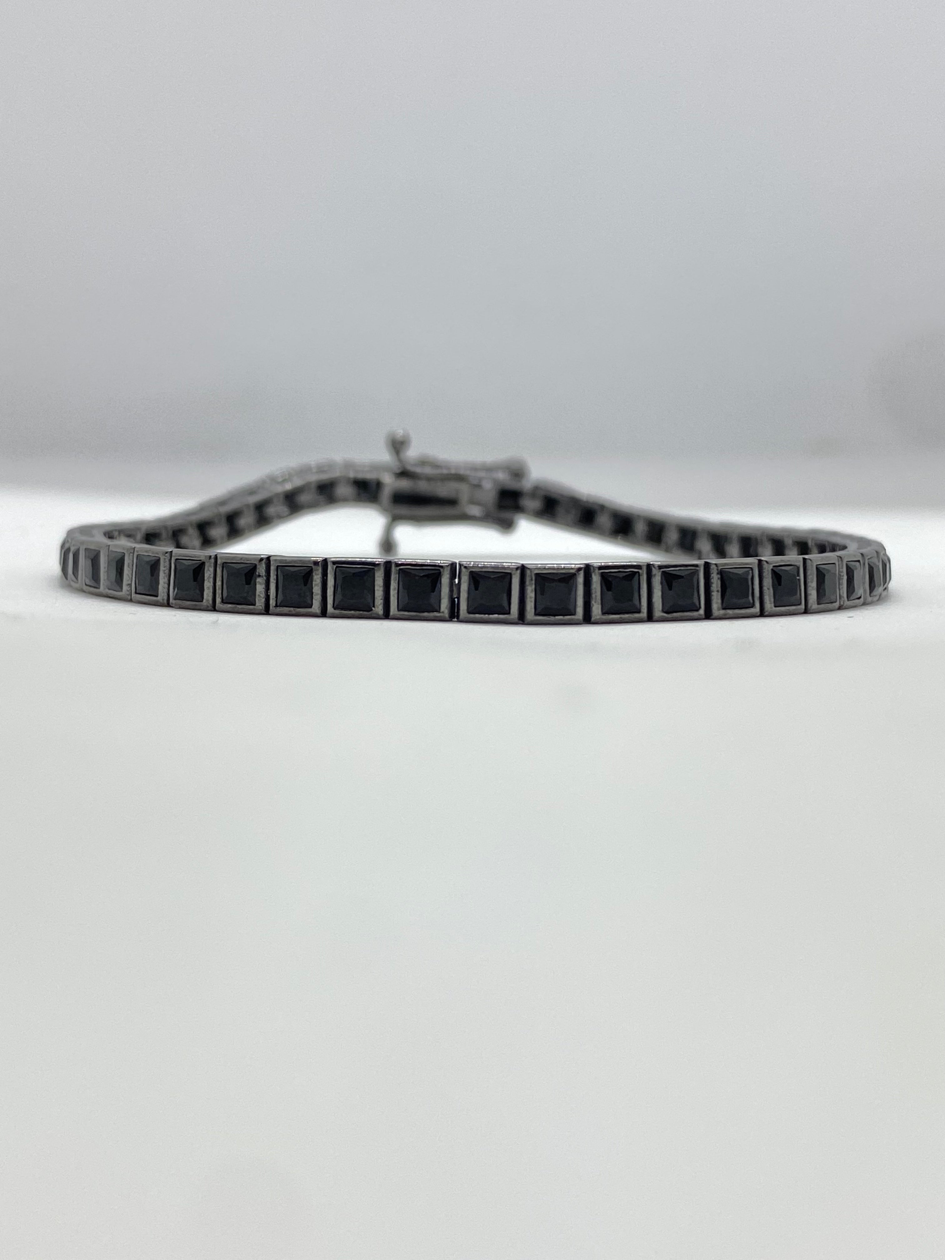 Brățară Tennis Square Black din Argint 925 din Argint 925 TotalModa