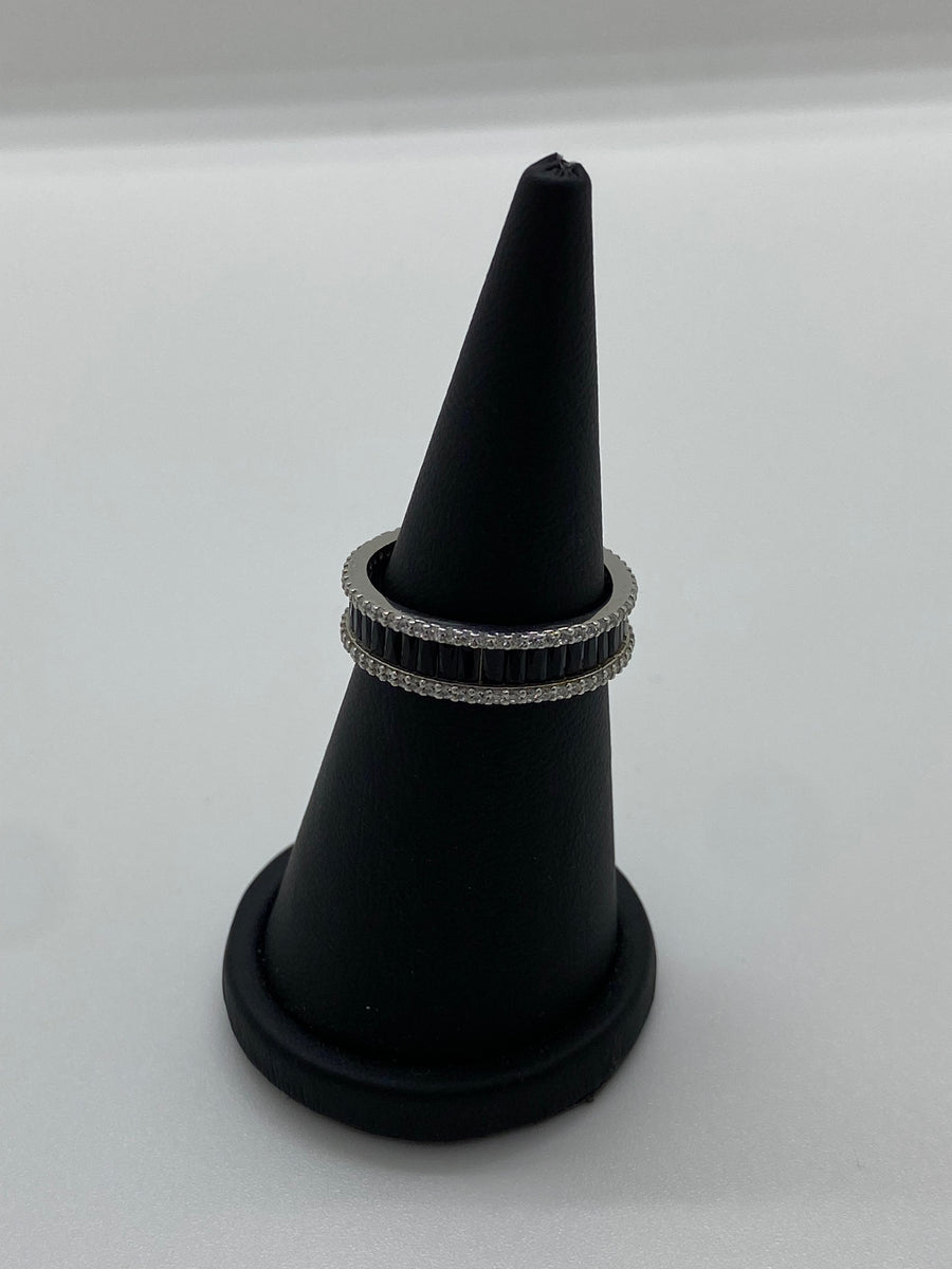 Vedere secundară Inel Unisex Elegant din Argint 925 cu Pietre de Zirconiu Negre stil Earrings