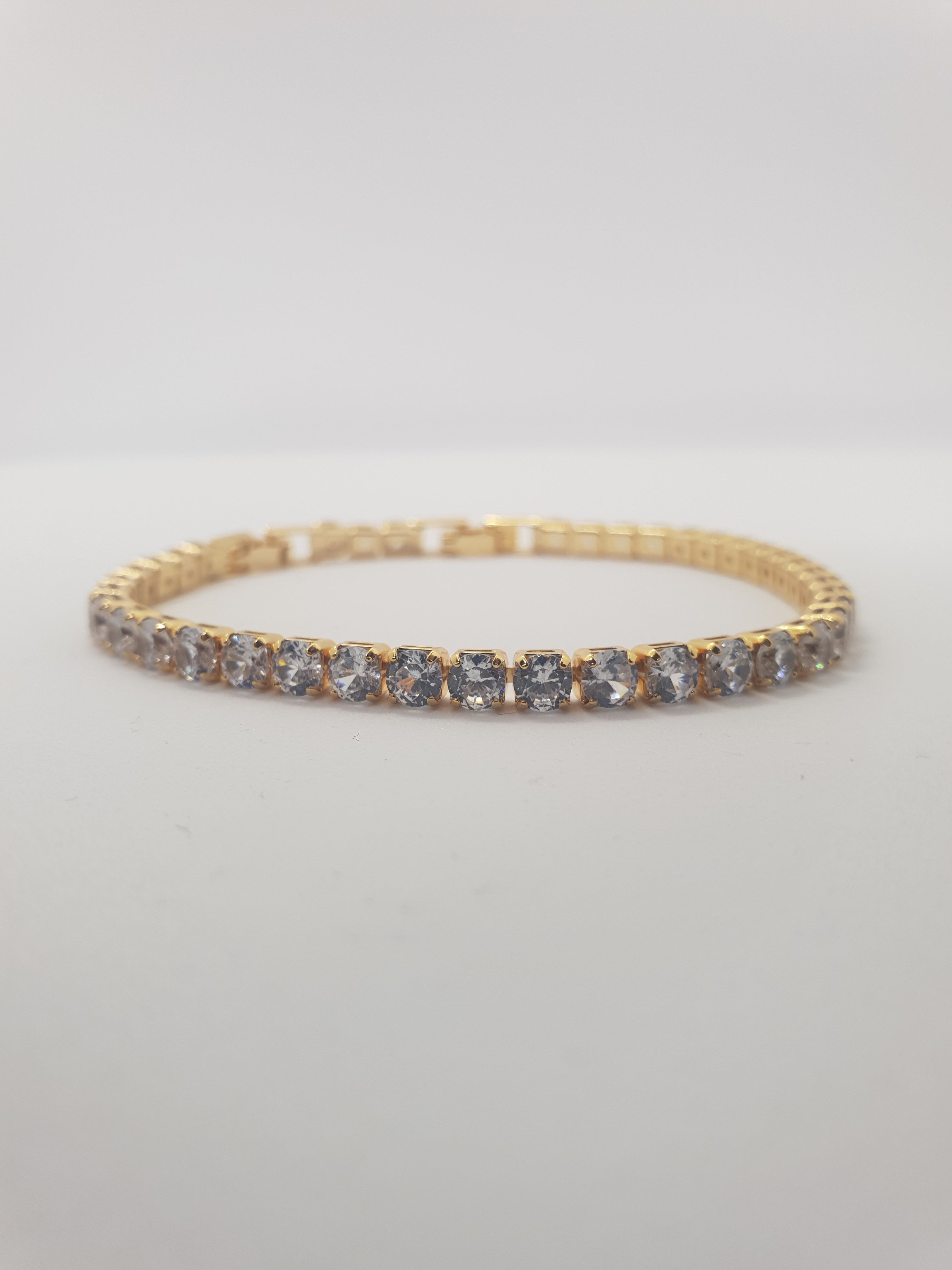 Bratara Tennis Clasic Gold din Inox TotalModa