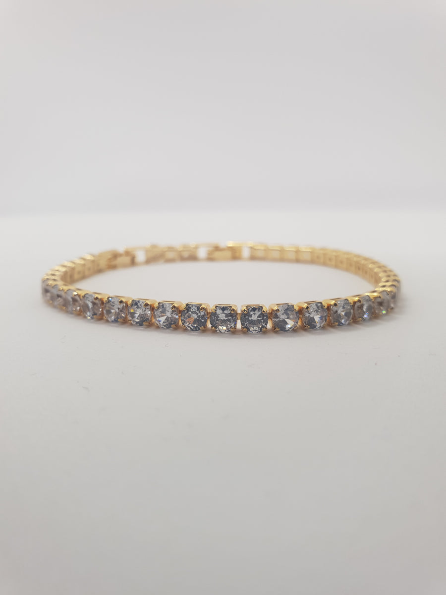 Bratara Tennis Clasic Gold din Inox TotalModa