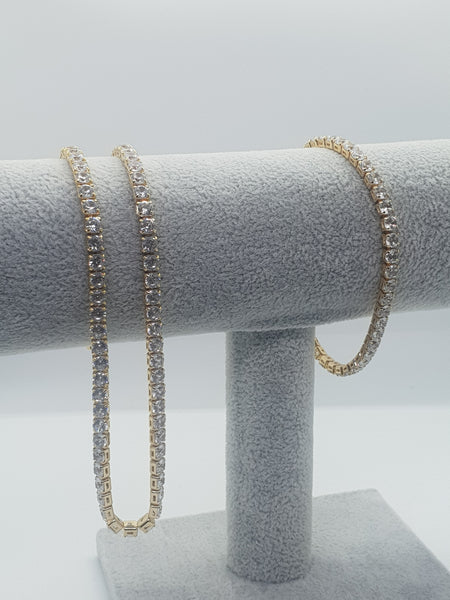 Set Tennis Clasic Gold din Argint 925 TotalModa