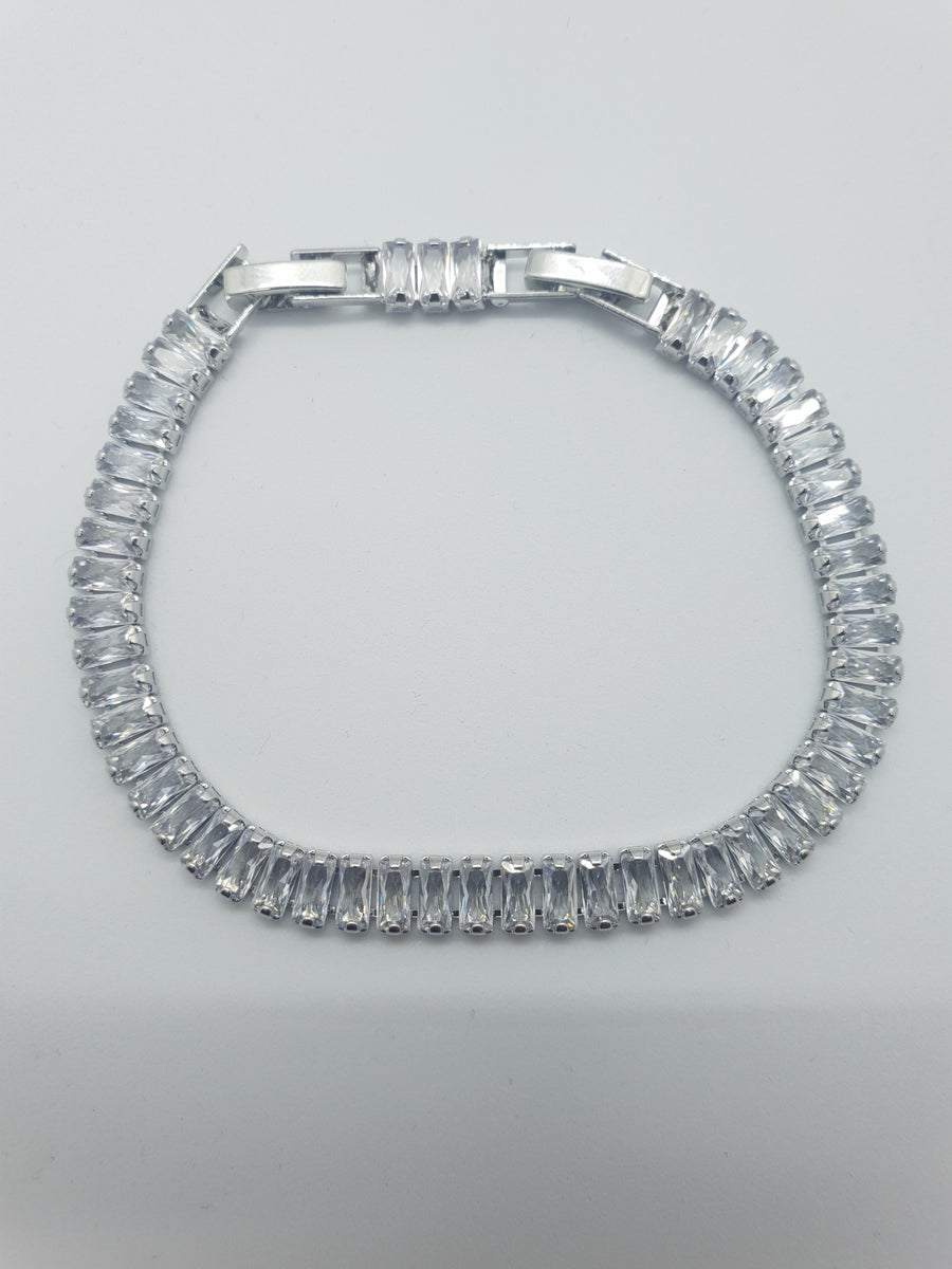 Sistem închidere și rezistență Bratara Tennis Silver Aurora Shine