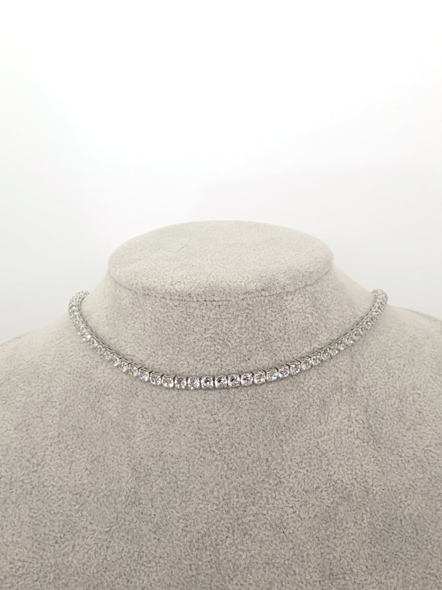 Vedere secundară Colier Tennis Clasic Silver stil Necklaces