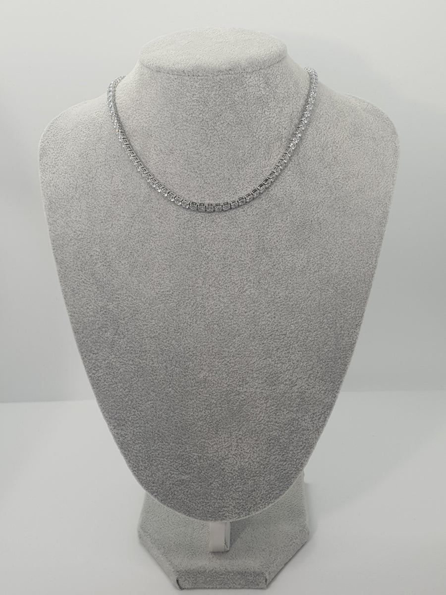 Detalii finisaj Colier Tennis Clasic Silver din Argint 925